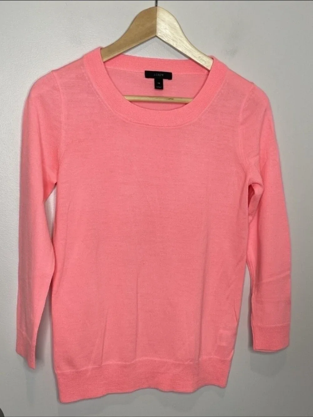 J. Crew | Tippi 100% Merino Wool Lightweight Crewneck Sweater | Coral | Large